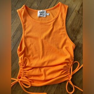 Princess Polly never worn orange crop, size 2